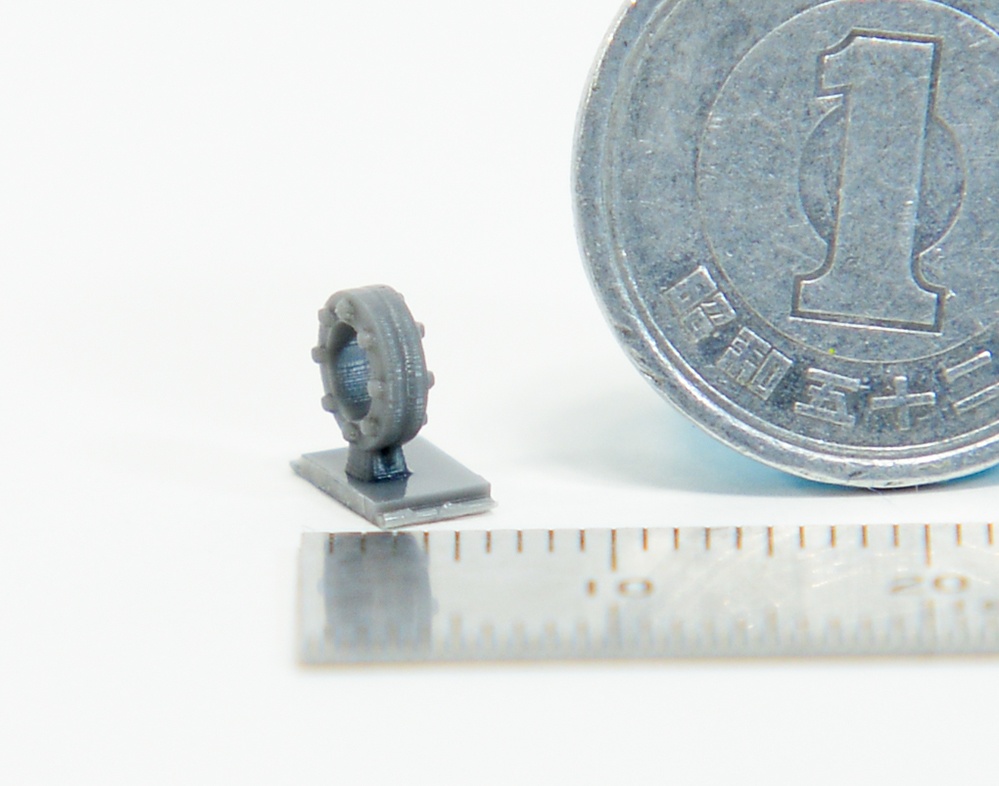 配管フランジ 直径3mm用 3Dプリンタ出力パーツ