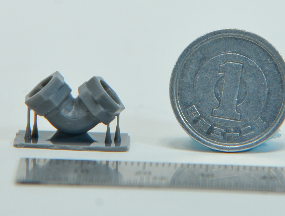 配管継手エルボー90度 直径5mm用 3Dプリンタ出力パーツ