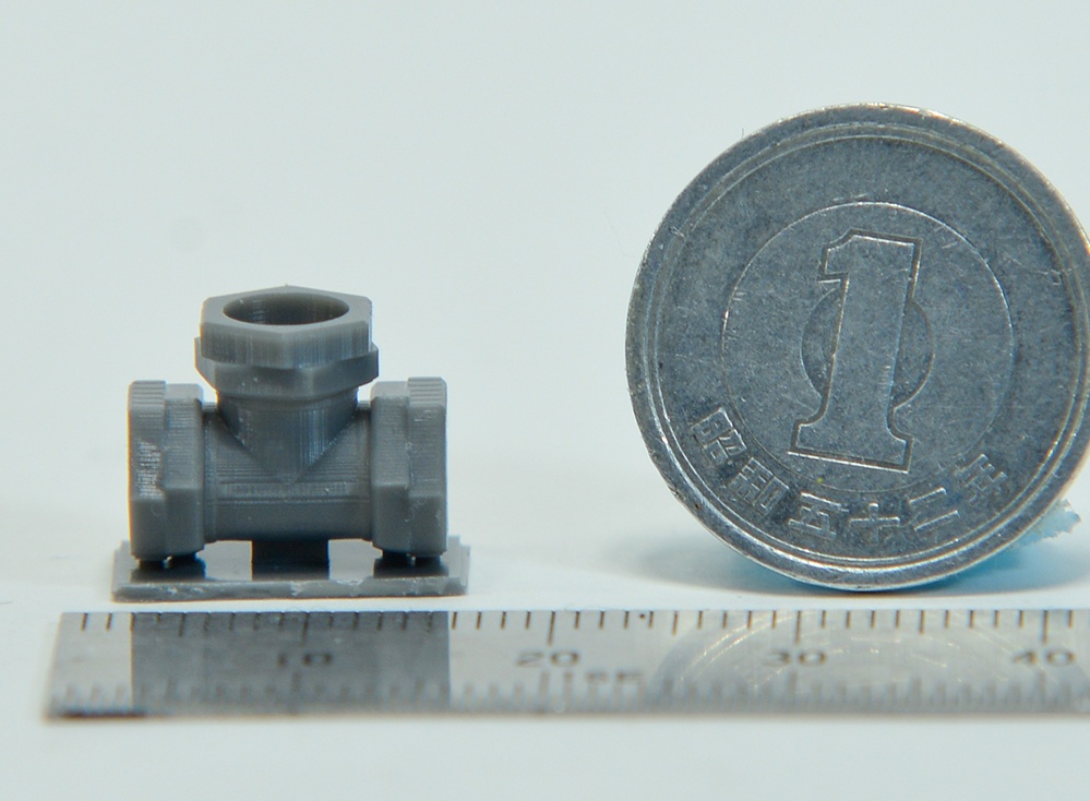 配管継手T字 直径5mm用 3Dプリンタ出力パーツ