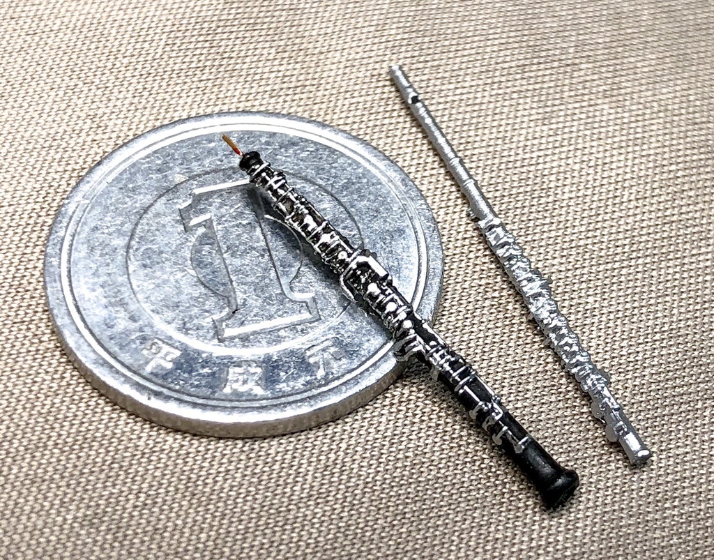 1/24 オーボエ ミニチュア 3Dプリンタ出力未塗装レジンキット