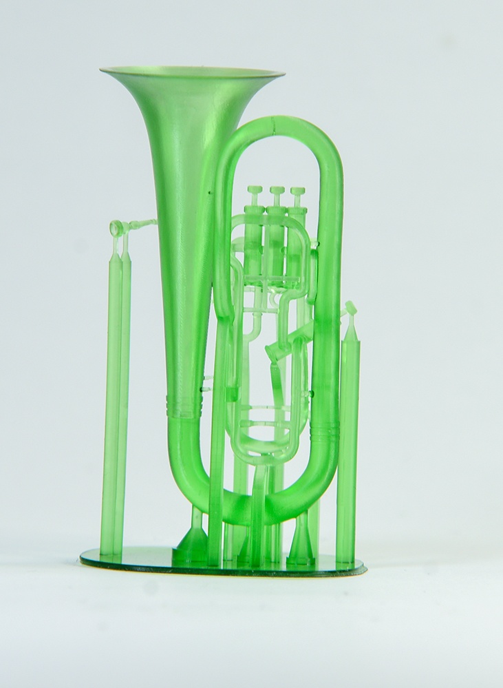 1/8 ユーフォニアム(4番ピストンサイド式) ミニチュア 3Dプリンタ出力未塗装レジンキット (1/6もあり)