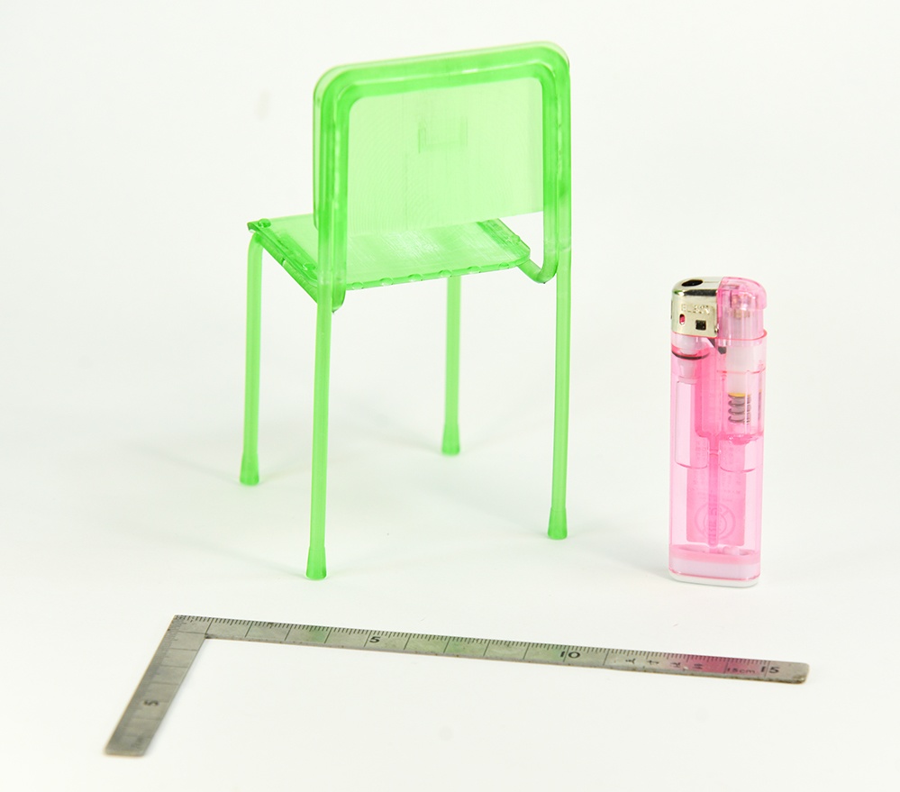 1/6 学校の椅子 ミニチュア 3Dプリンタ出力未塗装レジンキット (1/7、1/8も有)