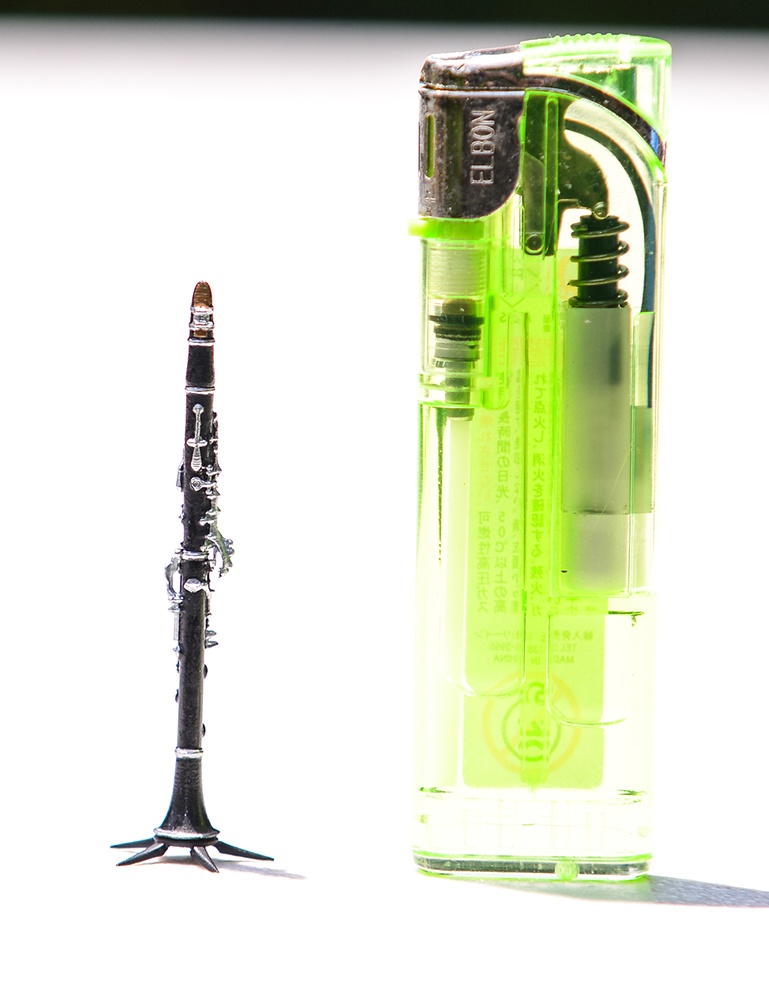 1/12 クラリネット ミニチュア 3Dプリンタ出力未塗装レジンキット