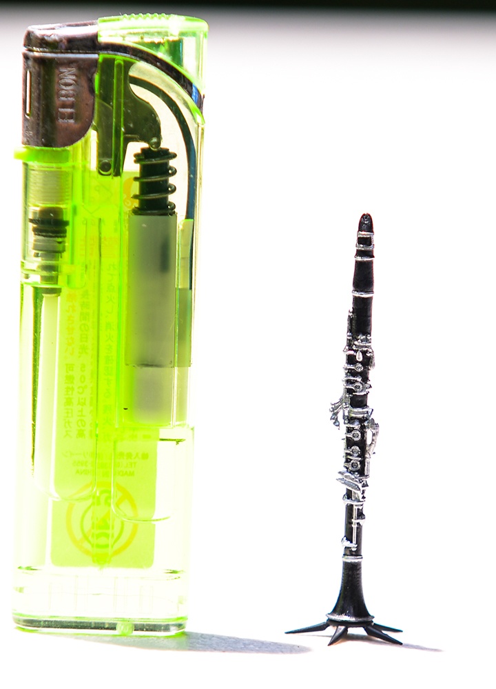 1/12 クラリネット ミニチュア 3Dプリンタ出力未塗装レジンキット