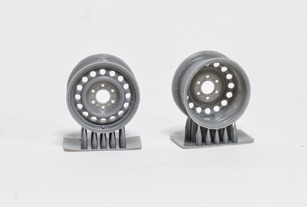 1/24 スチールホイール(2個セット) 17インチ 6穴 3Dプリンタ出力パーツ