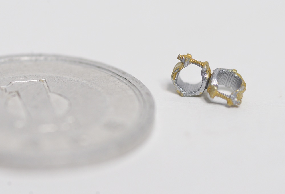 1/24 単管クランプ φ2mm棒用 3Dプリンタ出力パーツ