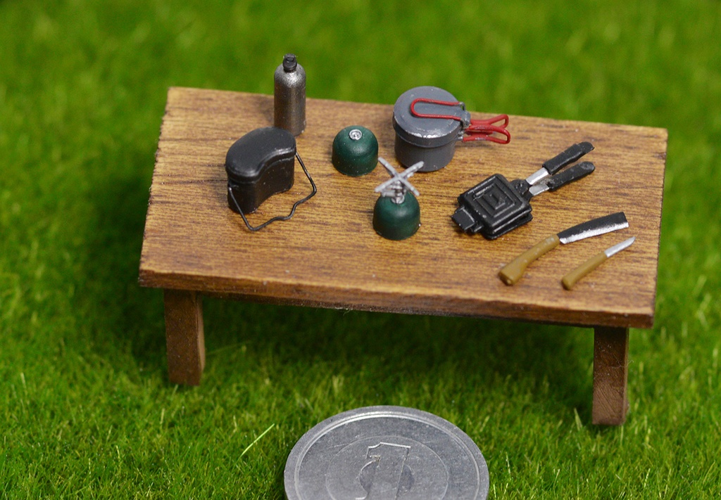 1/24キャンピングクッカーセット 3Dプリンタ出力パーツ