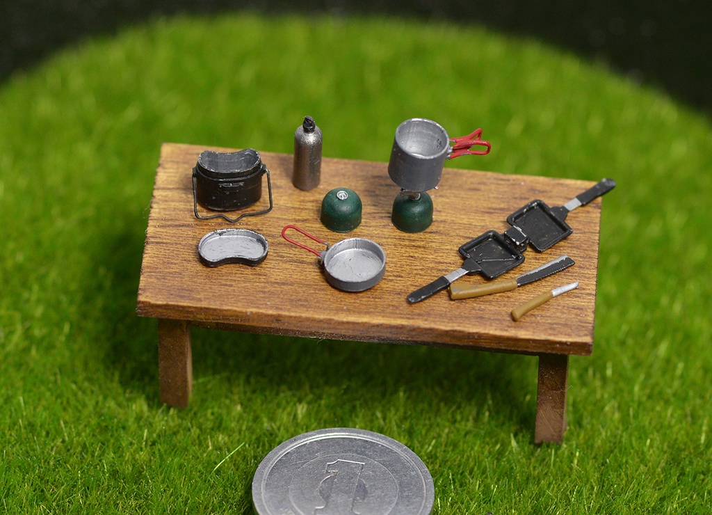 1/24キャンピングクッカーセット 3Dプリンタ出力パーツ