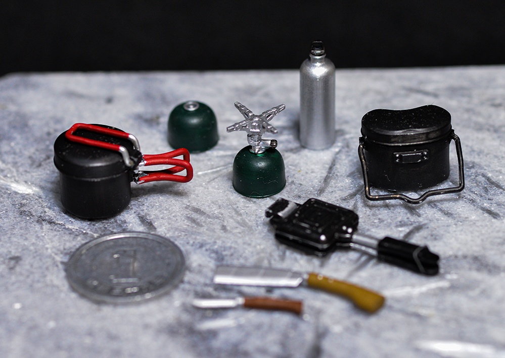 1/12キャンピングクッカーセット 3Dプリント出力未塗装キット