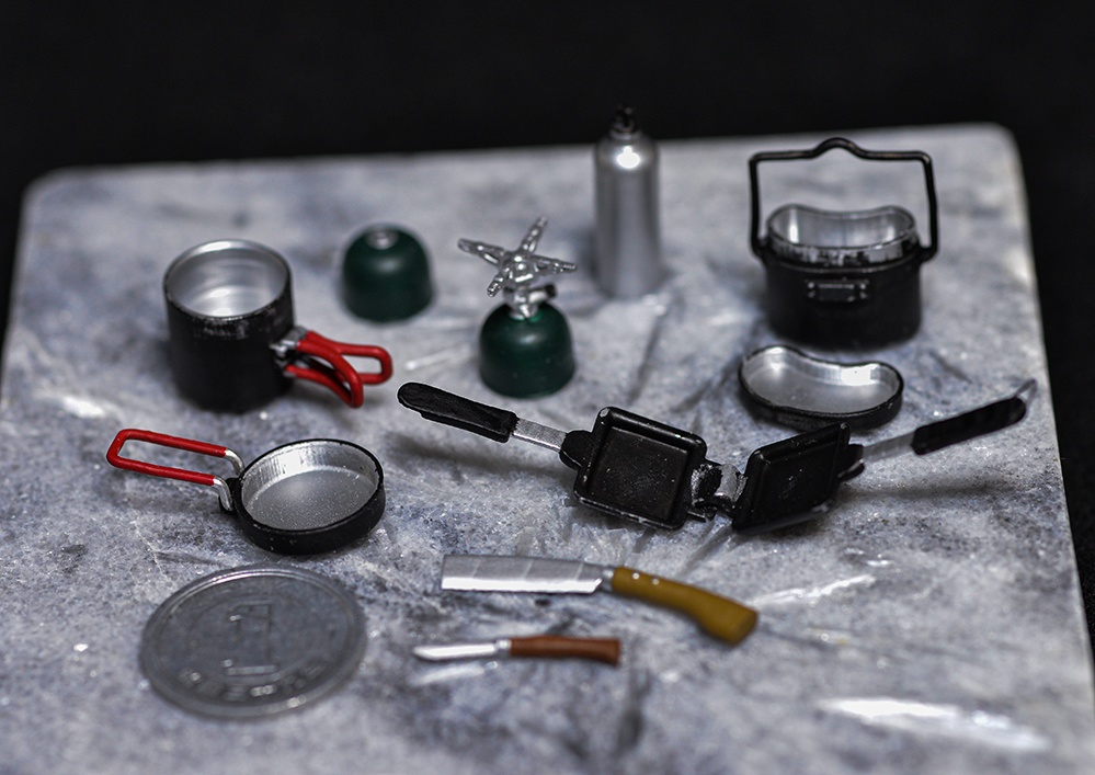 1/12キャンピングクッカーセット 3Dプリント出力未塗装キット