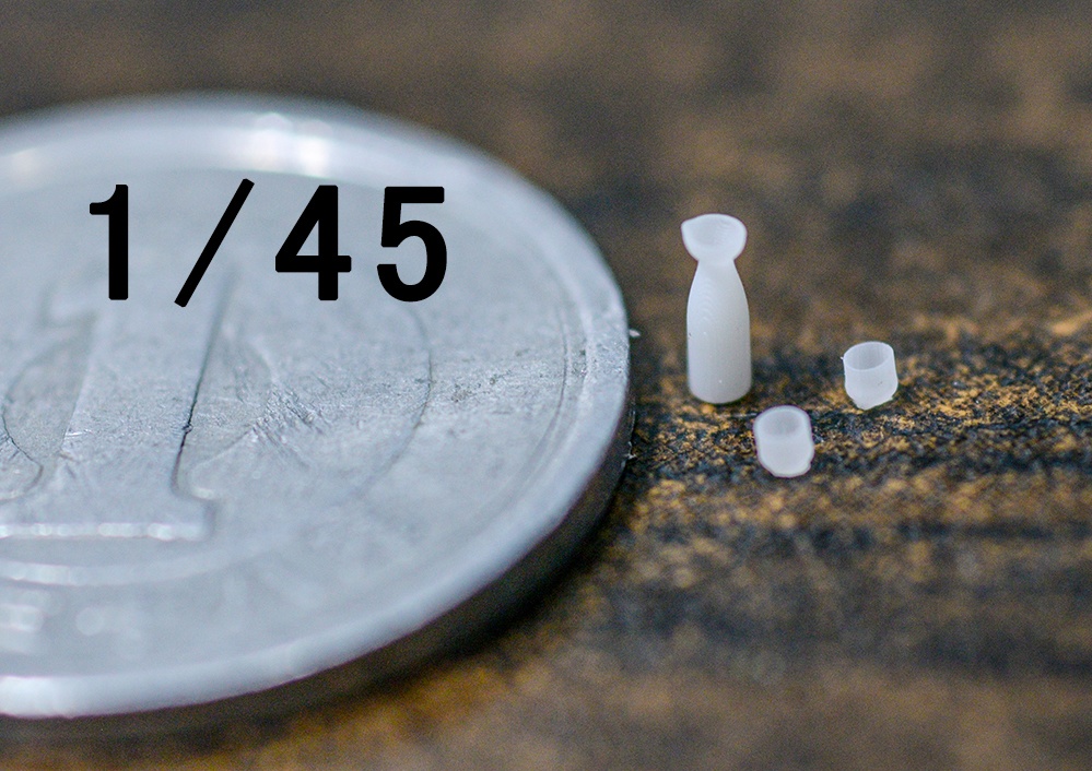 1/12 徳利とお猪口 3Dプリンタ出力パーツ (1/10、1/20、1/24、1/32、1/35、1/45もあり)