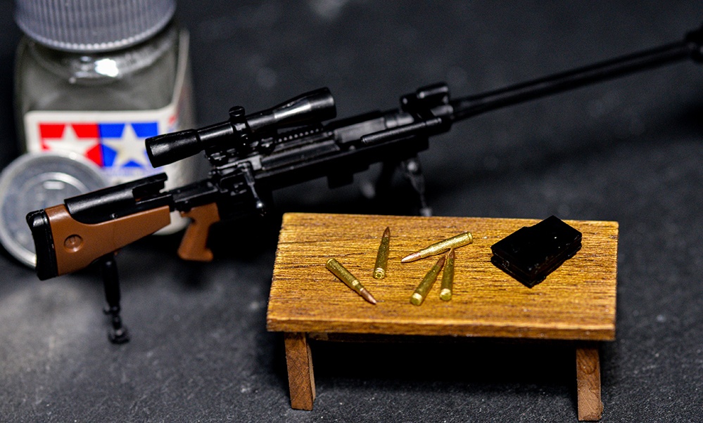 1/12 12.7mmライフル弾(弾頭あり) 3Dプリント出力未塗装キット