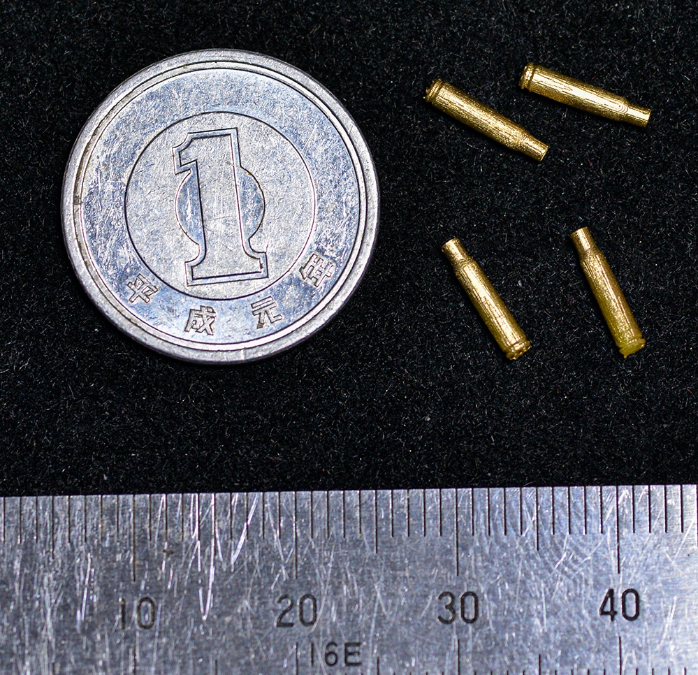 1/12 12.7mmライフル弾(薬莢のみ) 3Dプリント出力未塗装キット