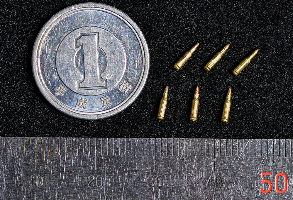 1/12 7.62mmライフル弾(弾頭あり) 3Dプリント出力未塗装キット