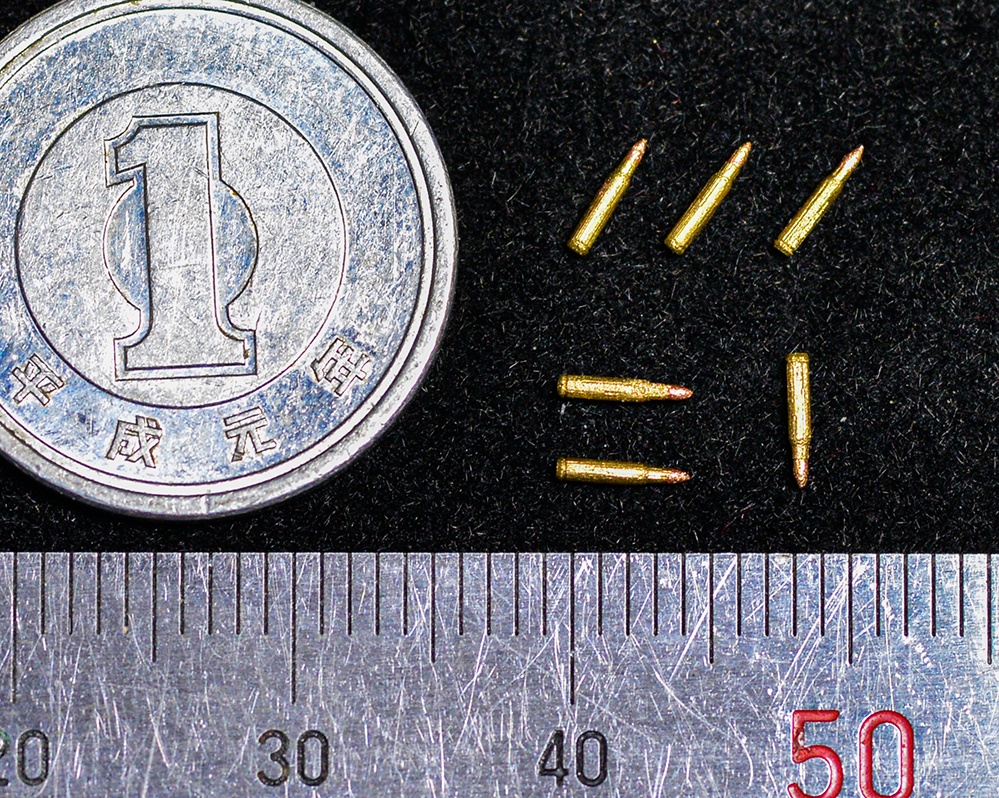 1/12 5.56mmライフル弾(弾頭あり) 3Dプリント出力未塗装キット