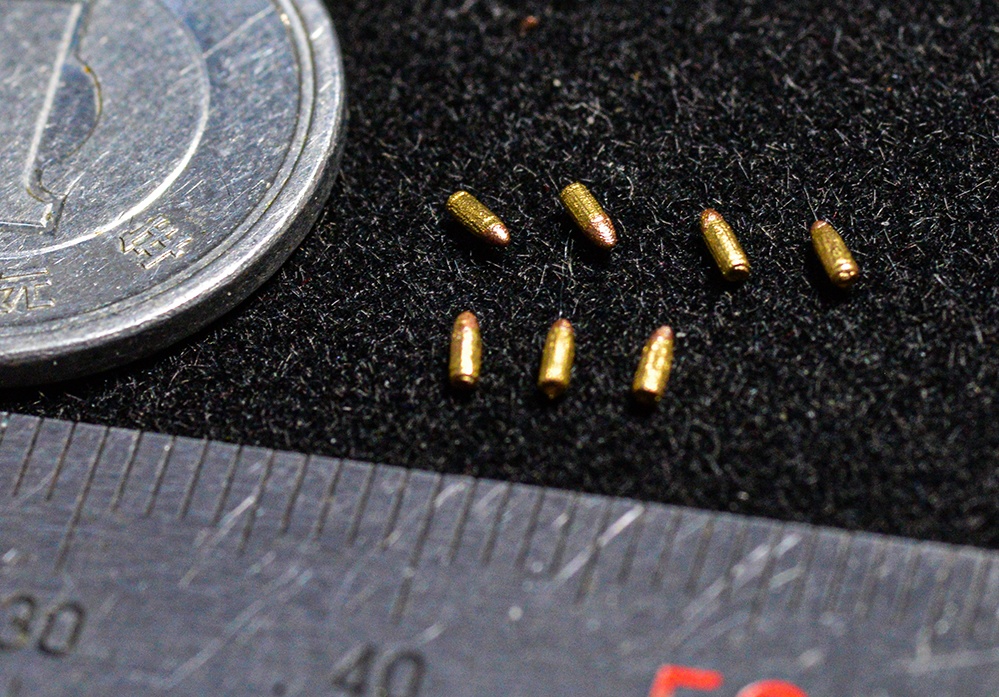 1/12 9mm拳銃弾(弾頭あり) 3Dプリント出力未塗装キット