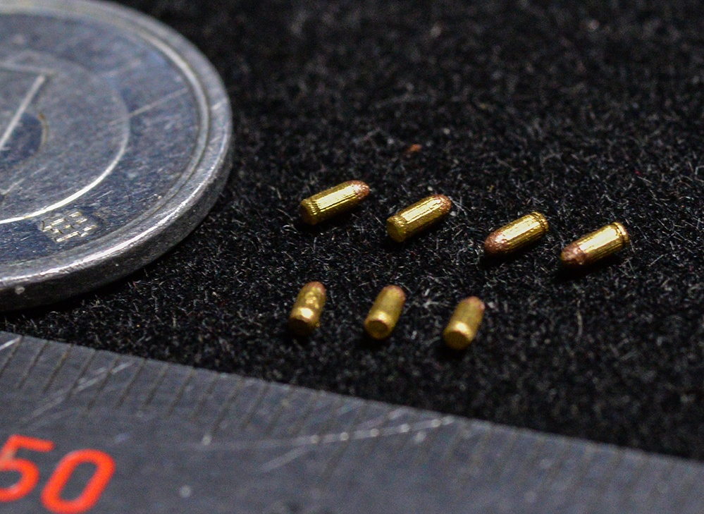 1/12 .45拳銃弾(弾頭あり)  3Dプリント出力未塗装キット