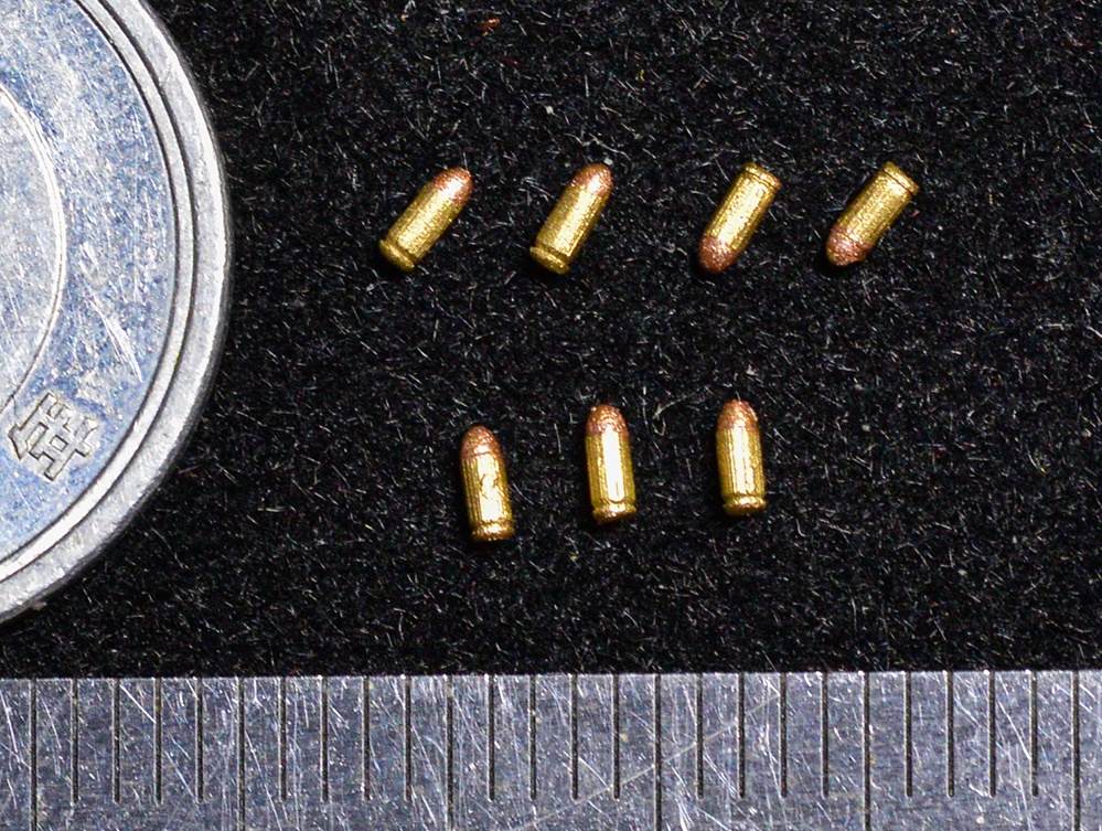 1/12 .45拳銃弾(弾頭あり)  3Dプリント出力未塗装キット