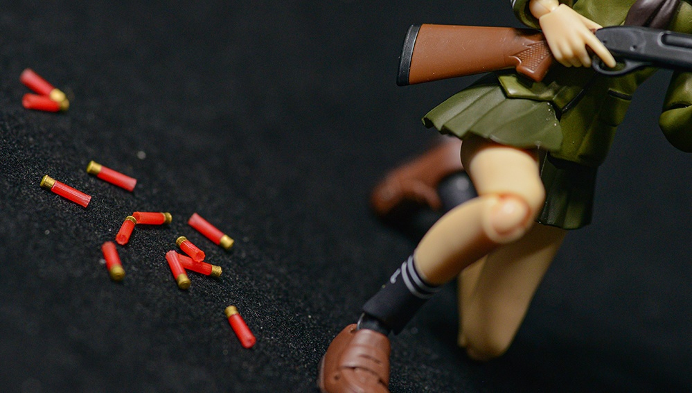 1/12 12ゲージショットシェル 薬莢(射撃後、オープン状態) 3Dプリント出力未塗装キット