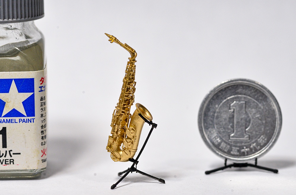 1/24 アルトサックス ミニチュア 3Dプリンタ出力未塗装レジンキット