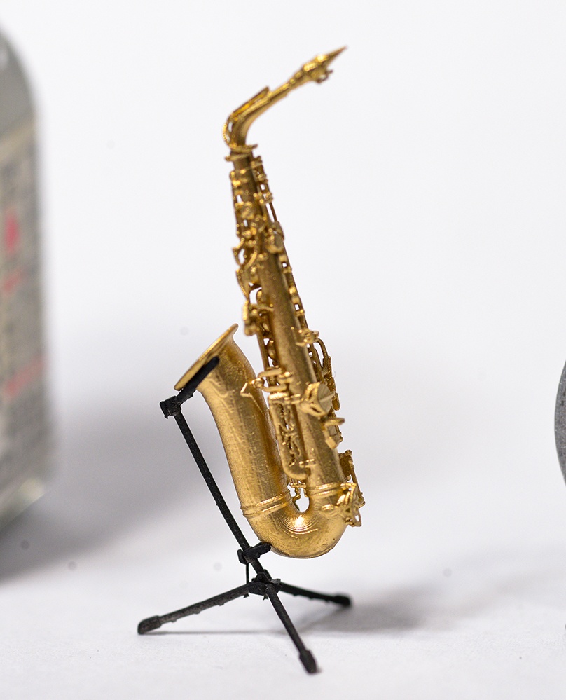 1/24 アルトサックス ミニチュア 3Dプリンタ出力未塗装レジンキット
