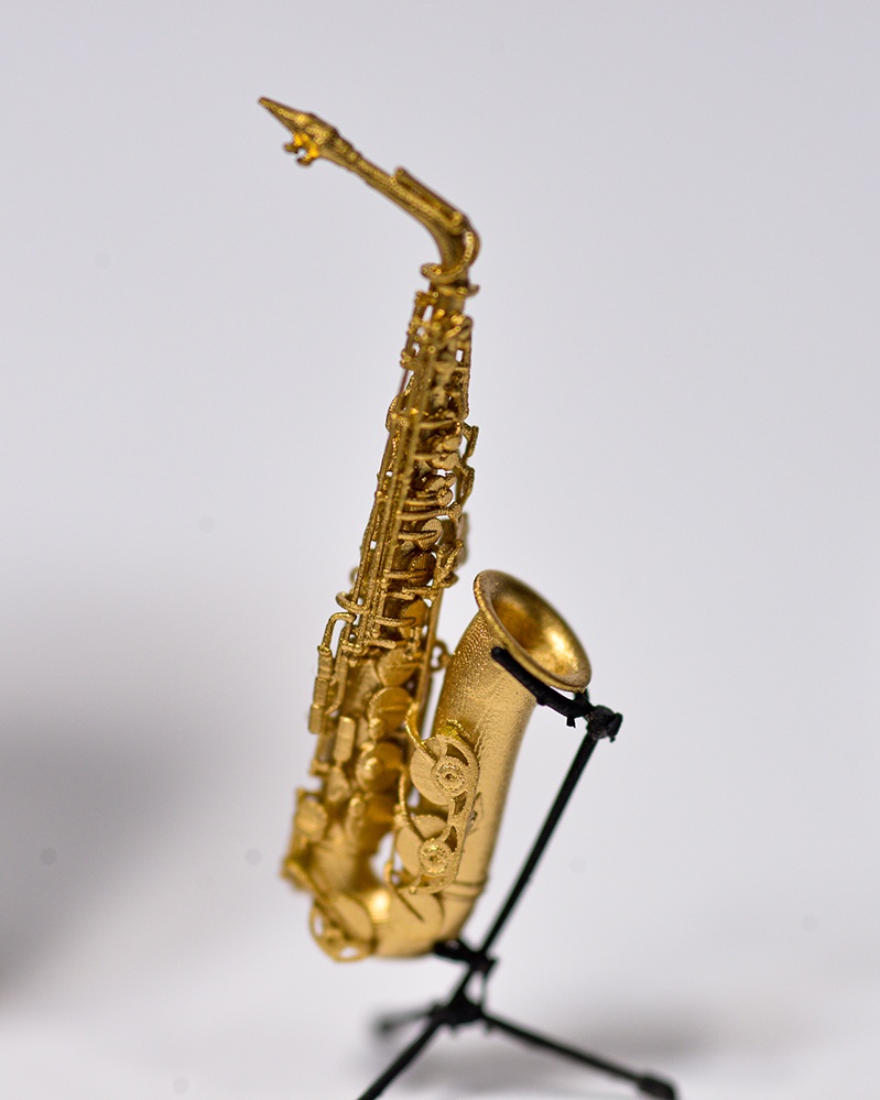 1/24 アルトサックス ミニチュア 3Dプリンタ出力未塗装レジンキット
