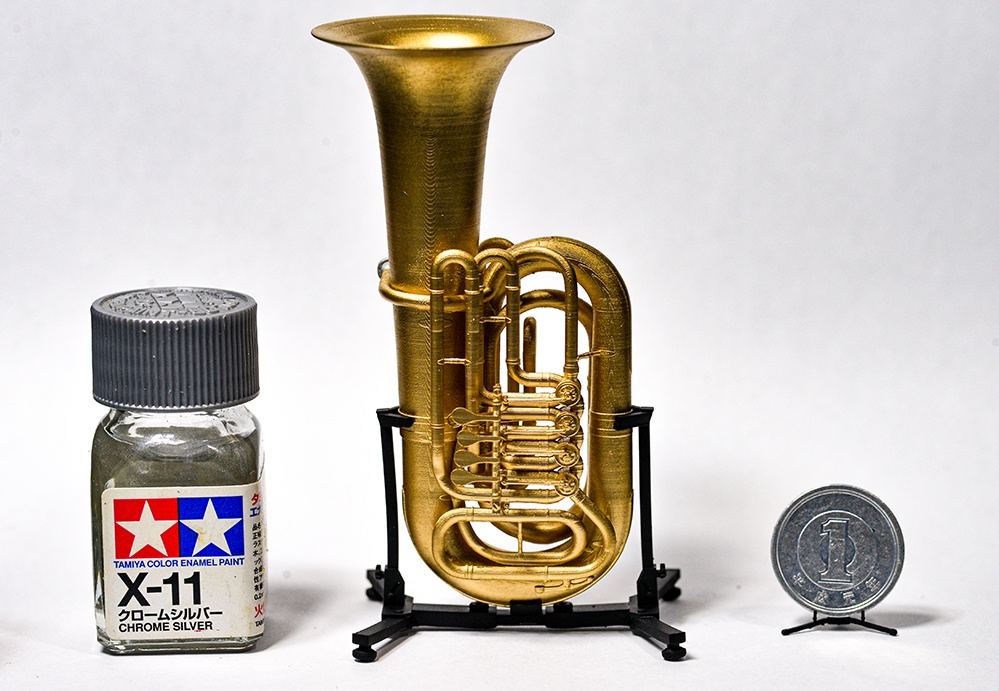 1/12 チューバ(ロータリー式) ミニチュア 3Dプリンタ出力未塗装レジンキット