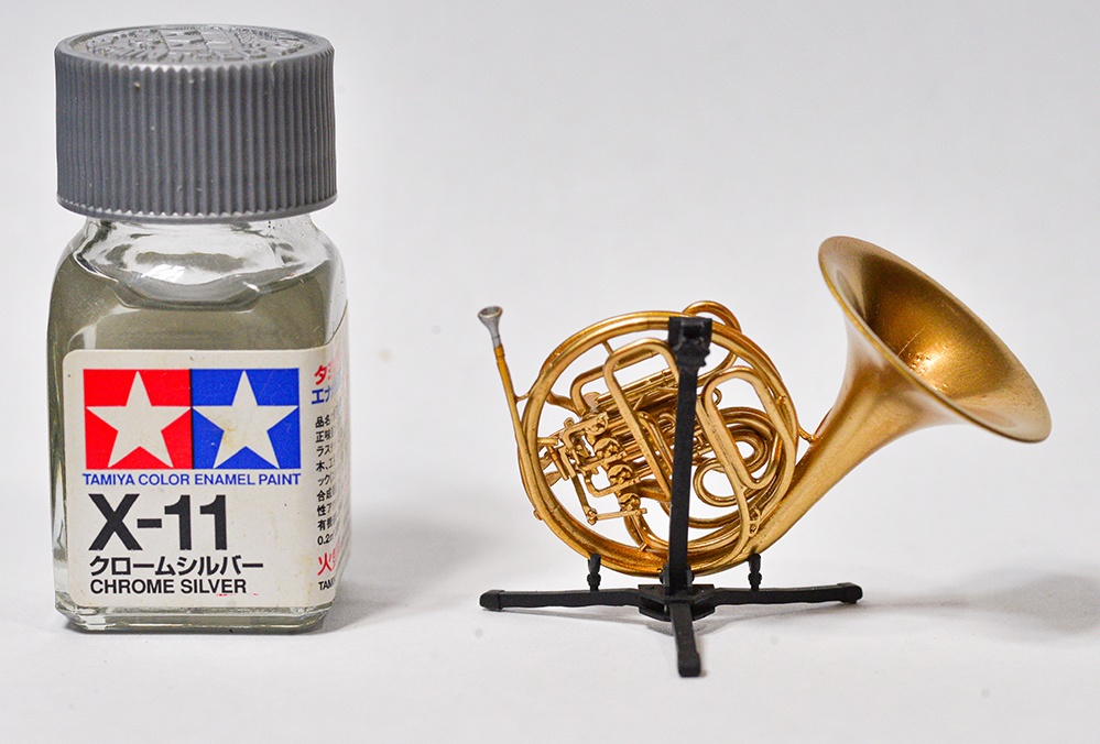 1/12 ホルン ミニチュア 3Dプリンタ出力未塗装レジンキット(スタンドセット)