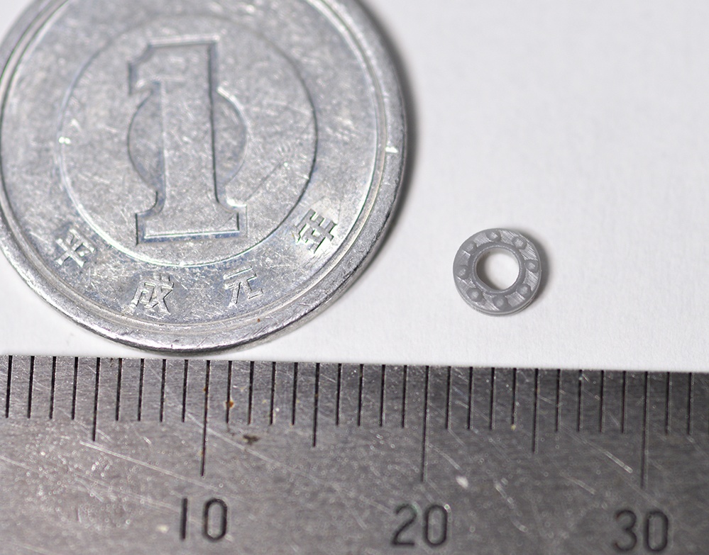 配管フランジ 直径2mm用 3Dプリンタ出力パーツ