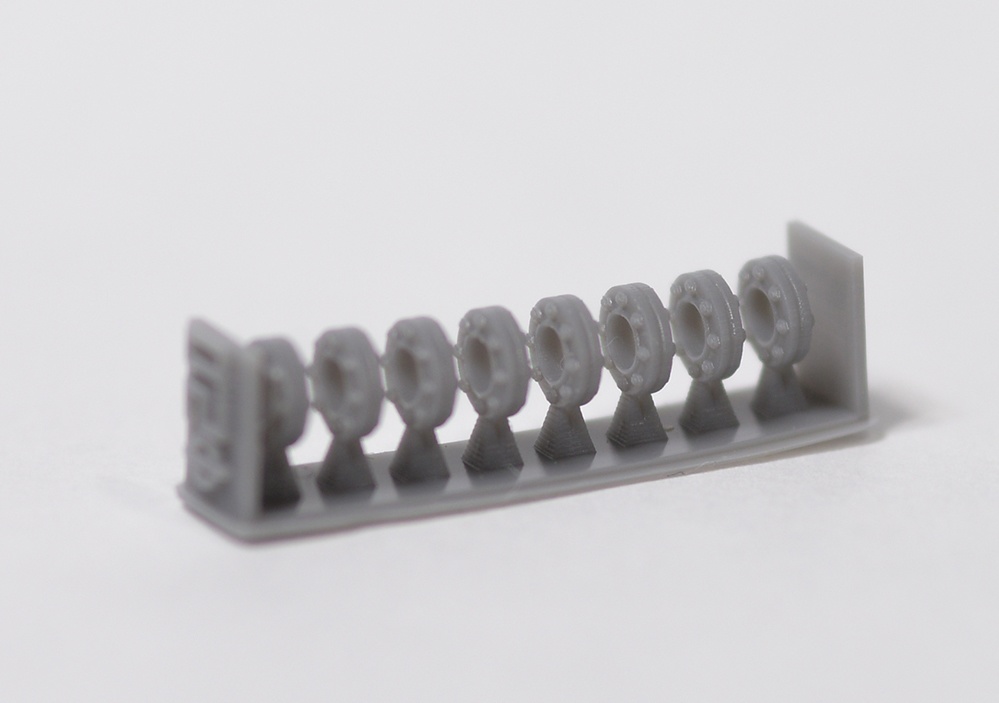 配管フランジ　直径2mm用　3Dプリンタ出力パーツ