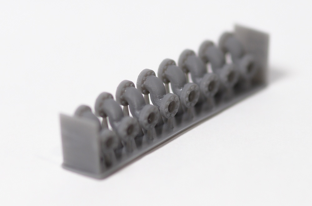 配管継手Z字90度　直径2mm用　3Dプリンタ出力パーツ