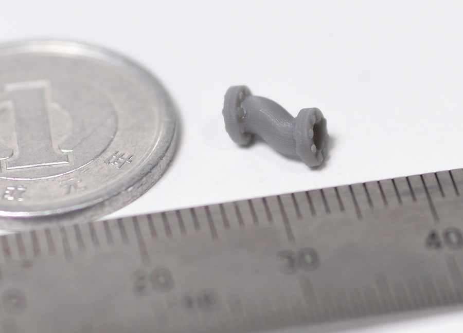 配管継手Z字135度 直径2mm用 3Dプリンタ出力パーツ