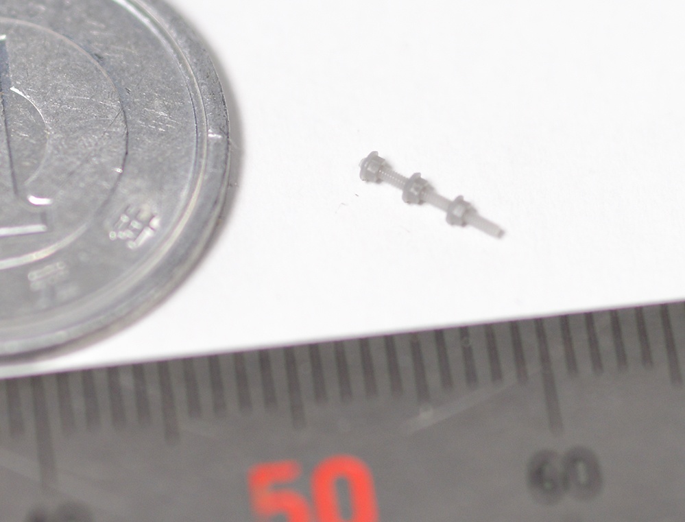 ボルトナット(M0.5相当) 3Dプリンタ出力パーツ