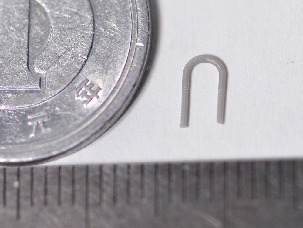 Uボルト(M0.5相当) 2mm棒用 3Dプリンタ出力パーツ