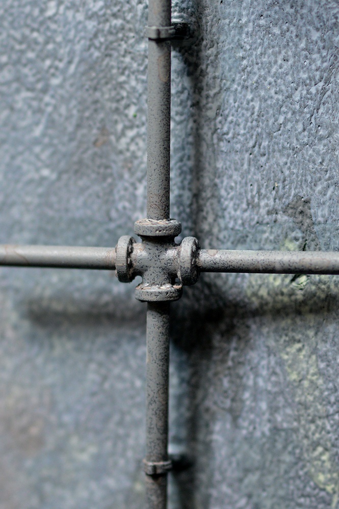 配管継手4方向 直径2mm用 3Dプリンタ出力パーツ