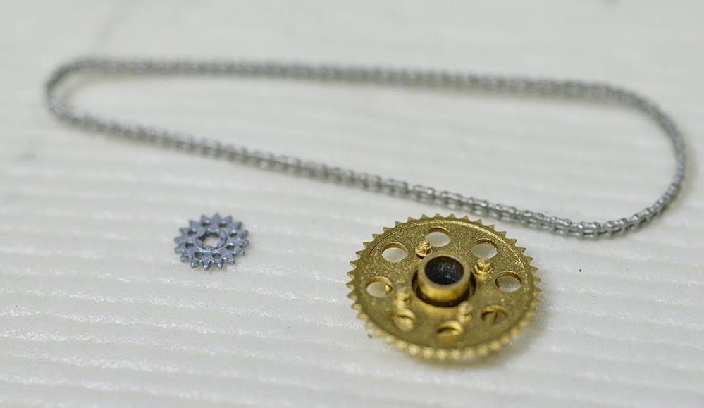 1/12 CB400T ホーク2用 チェーン&スプロケット 3Dプリントパーツ