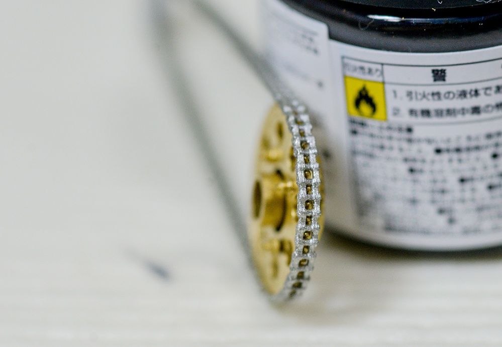 1/12 CB400T ホーク2用 チェーン&スプロケット 3Dプリントパーツ