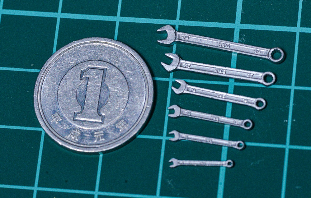 1/12 コンビレンチセット 3Dプリンタ出力パーツ (1/3、1/4、1/6、1/8もあり)