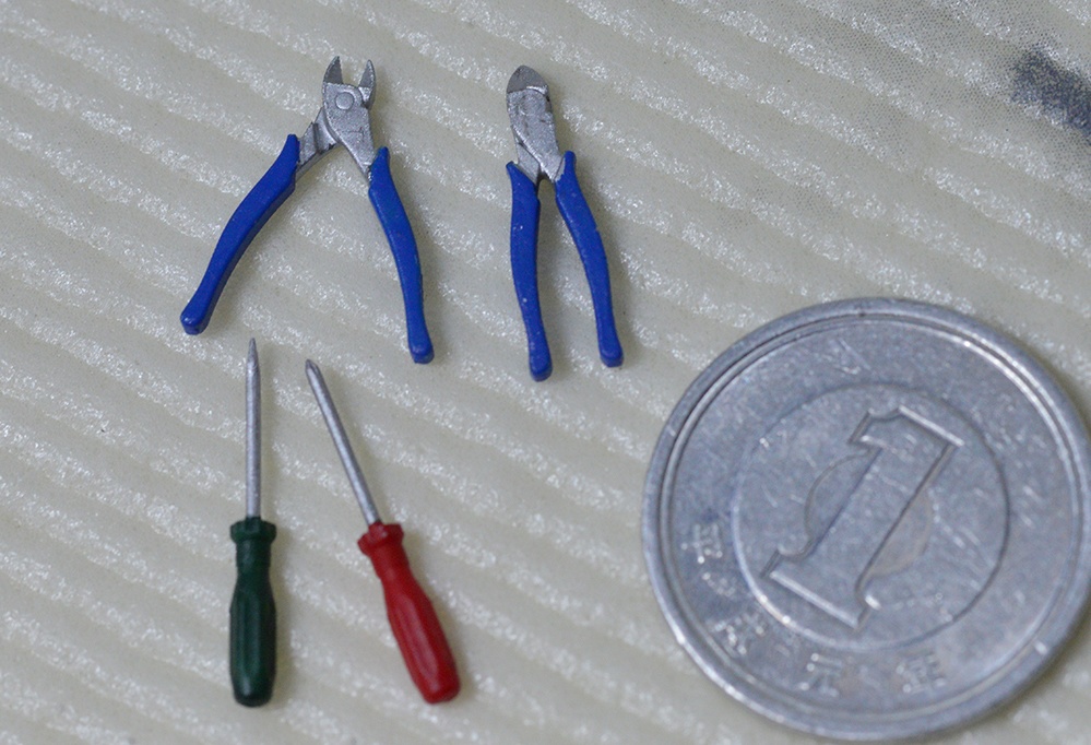 1/12 ドライバー、ニッパーセット 3Dプリンタ出力パーツ