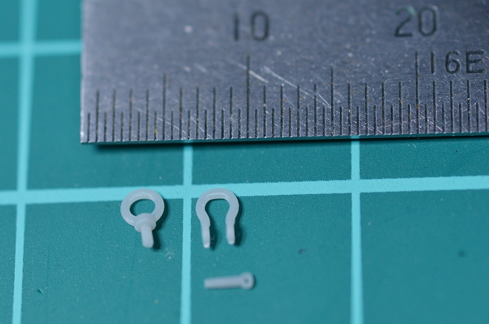 アイボルト、シャックルセット(サイズ3種類より選択) 3Dプリンタ出力未塗装キット