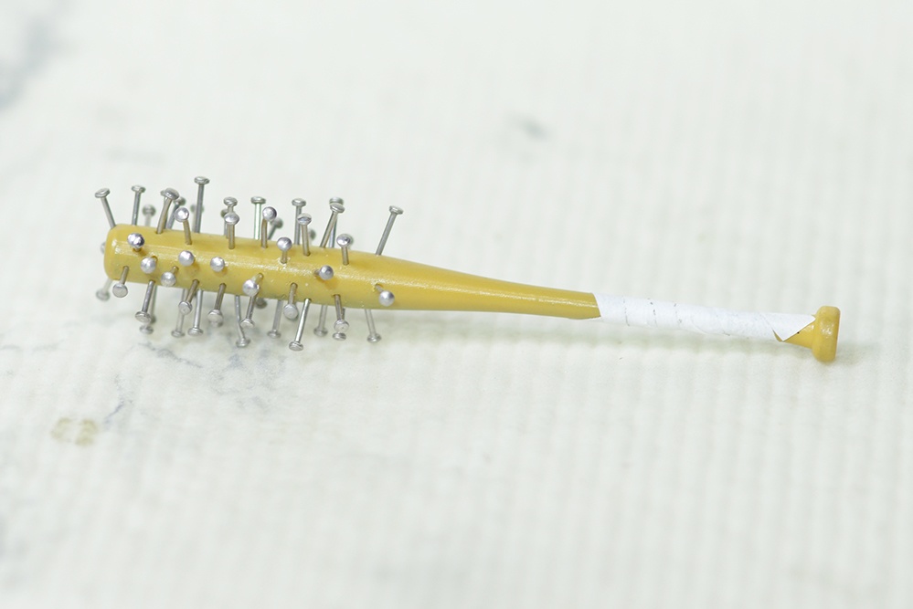 1/12 バット(釘バット用ガイド穴付きと2本セット)3Dプリンタ出力未塗装キット