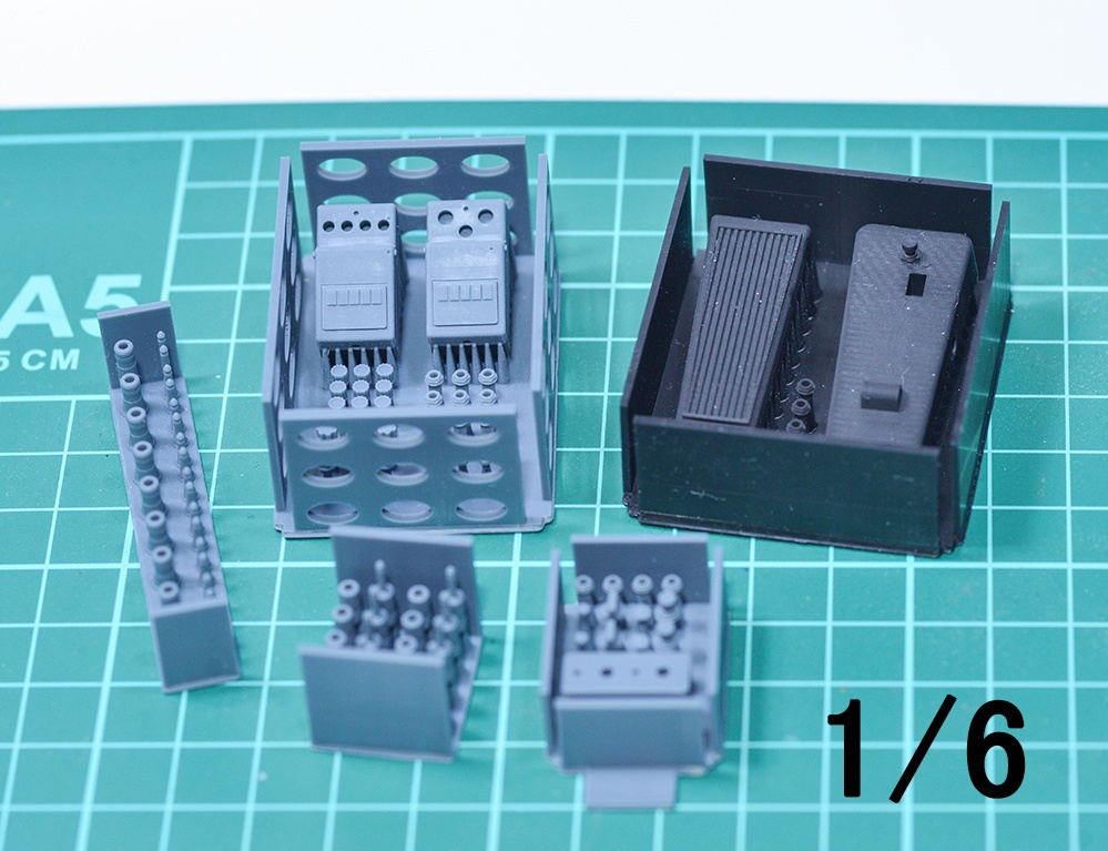 1/12 エレキギターエフェクターセット 3Dプリンタ出力未塗装キット (1/6、1/7、1/6もあり)