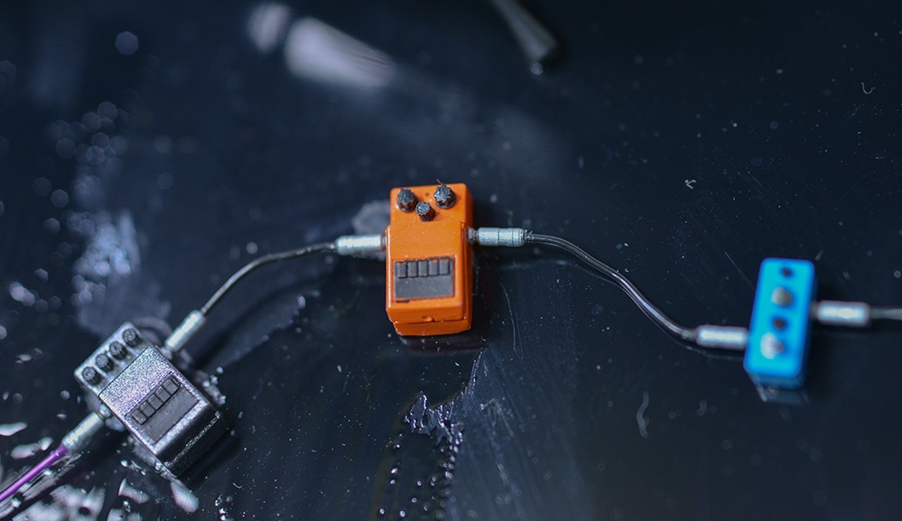 1/12 エレキギターエフェクターセット 3Dプリンタ出力未塗装キット (1/6、1/7、1/6もあり)