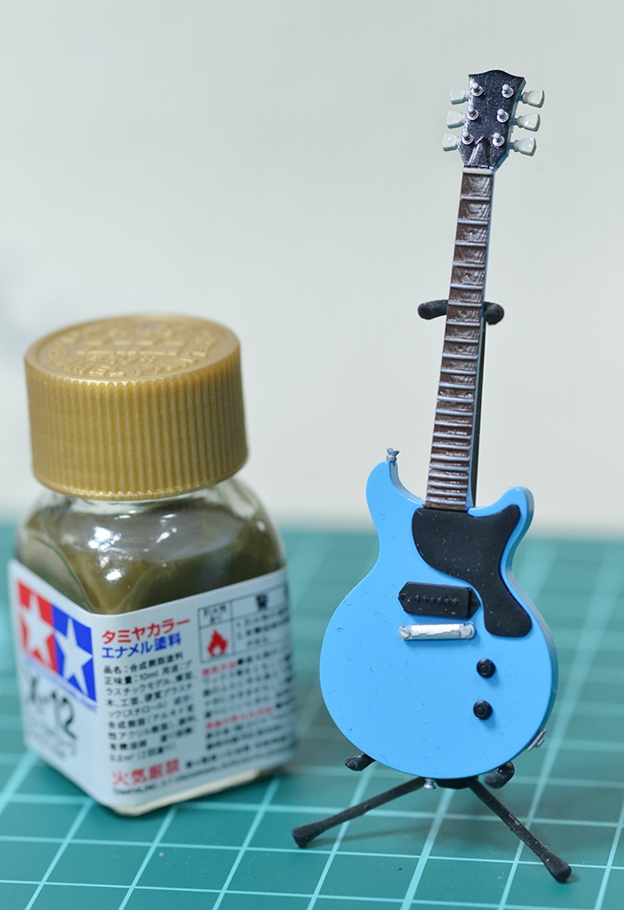 1/12 エレキギター(LP Jr.タイプ)3Dプリンタ出力未塗装キット(1/6もあり)