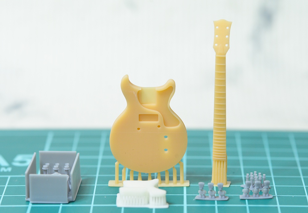 1/12　エレキギター（LP Jr.タイプ）3Dプリンタ出力未塗装キット