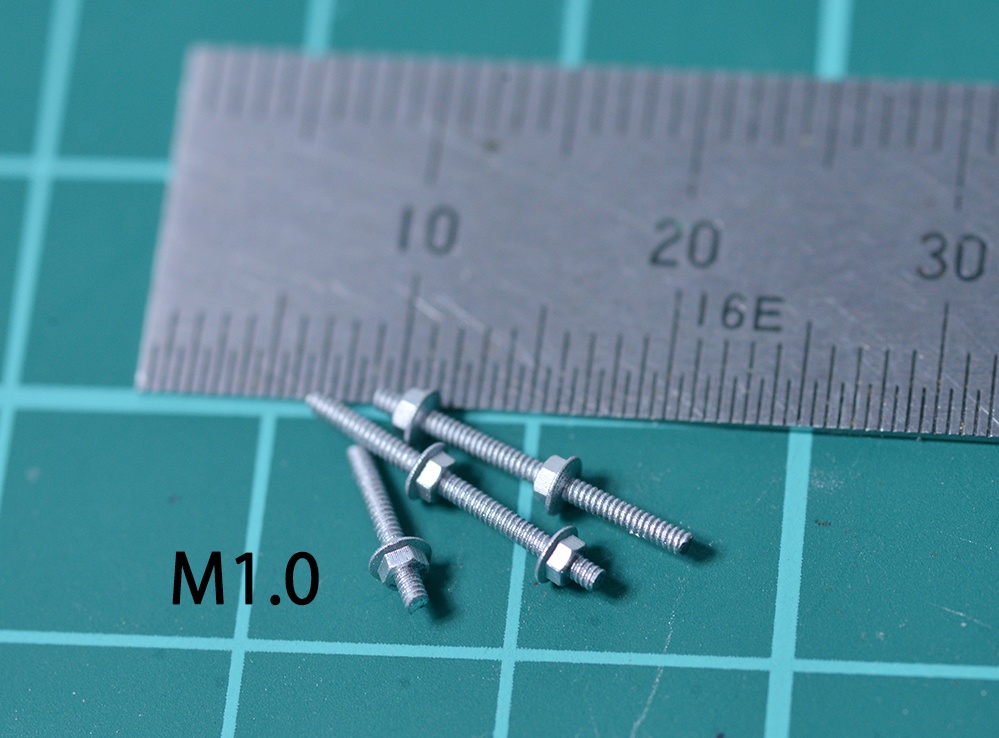 ボルトナット 3Dプリンタ出力パーツ (M1.2、M1.0、M0.7、M0.5からサイズ選択)