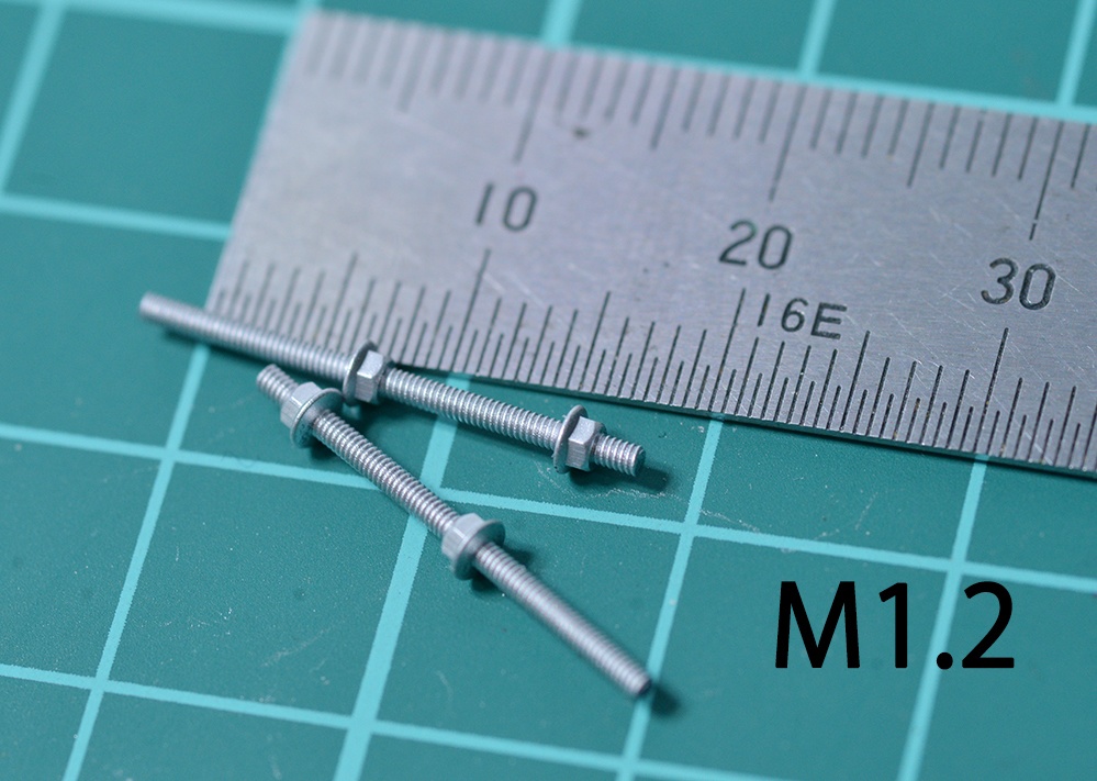 ボルトナット 3Dプリンタ出力パーツ (M1.2、M1.0、M0.7、M0.5からサイズ選択)