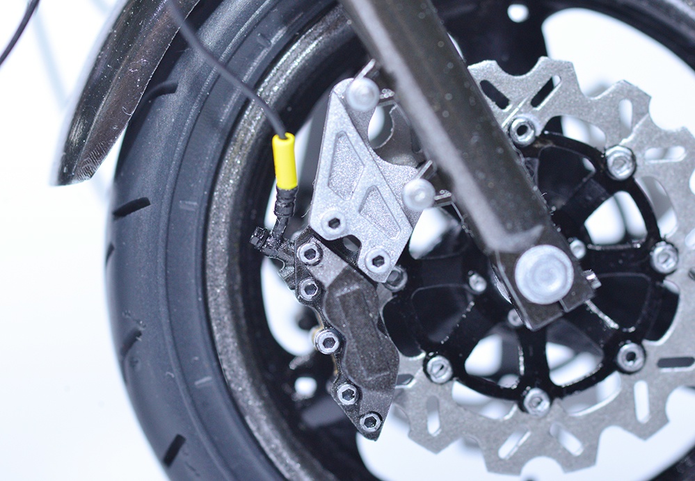 1/12 ブレーキホースバンジョー(エルボー、ストレート)、ニップル、カシメ継手セット 3Dプリンタ出力未塗装キット