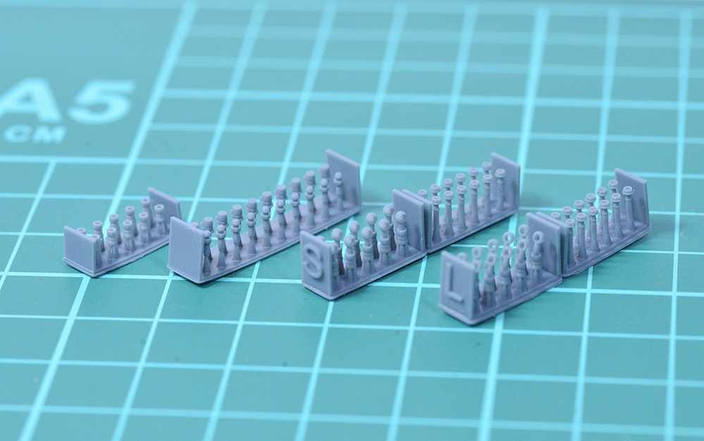 1/12 ブレーキホースバンジョー(エルボー、ストレート)、ニップル、カシメ継手セット 3Dプリンタ出力未塗装キット