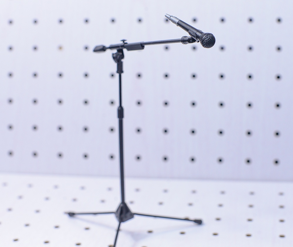 1/12 マイクスタンド 3Dプリンタ出力未塗装キット (1/6もあり)